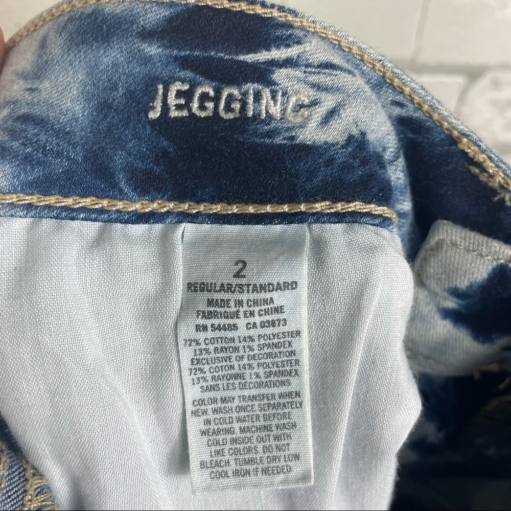 American Eagle AEO Bleached Tie Dye Skinny Stretch Jeggings 2 - Picture 10 of 11